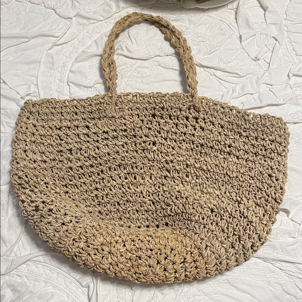 Kayu straw raffia beach bag